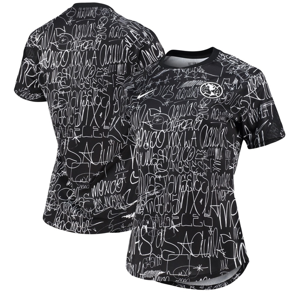 New Nike Womens Club America Soccer Jersey Size XS Black White